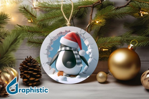 3D Penguin Christmas Ornament Back 91 Illustrations Review