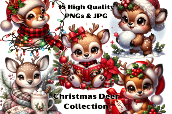 Christmas Deer Collection: A Brand Designer's Review of Festive Illustrations