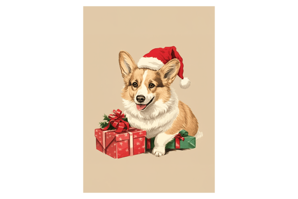 Cute Corgi Christmas Card Embroidery Review