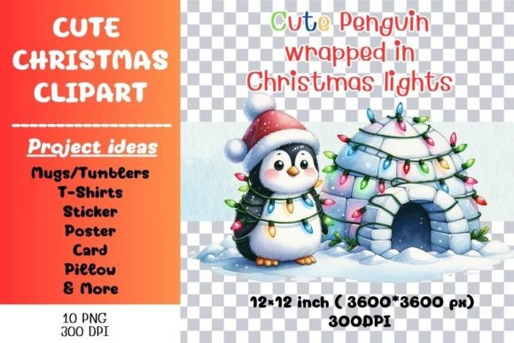 Cute Penguin Wrapped in Christmas Lights Review