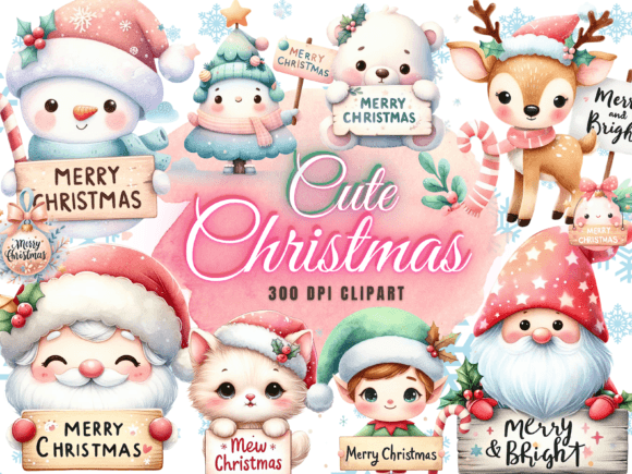 Merry Christmas Clipart - Christmas PNG & Illustrations