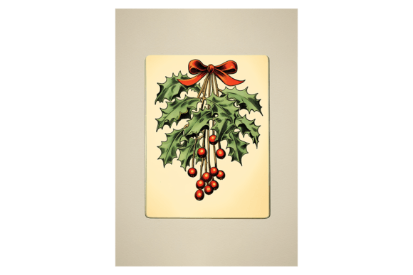 Mistletoe Christmas Card: Festive Illustrations for Crafters