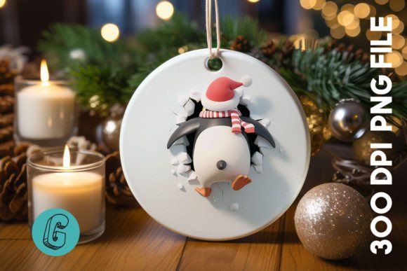 Penguin Christmas Ornament Back 83: Fresh Illustrations for Publishers