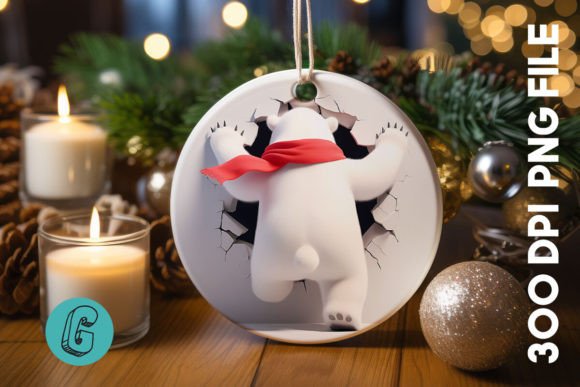 Polar Bear Christmas Ornament B 103 Illustrations Review