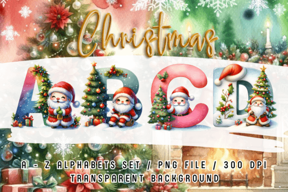 Santa Alphabet Christmas Tree Clipart Review