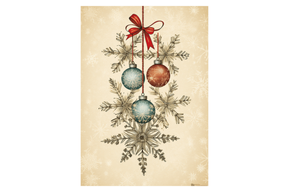 Snowflakes Christmas Card 4: Premium Illustrations for Holiday Branding